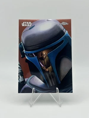 2025 Topps Chrome Star Wars SP Geonosis Reflections Mace Windu: Jango Fett R-15 - Image 1 of 2