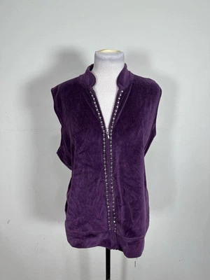Chaleco sin mangas Kate Hill para mujer color púrpura talla XL Foto 1 de 4