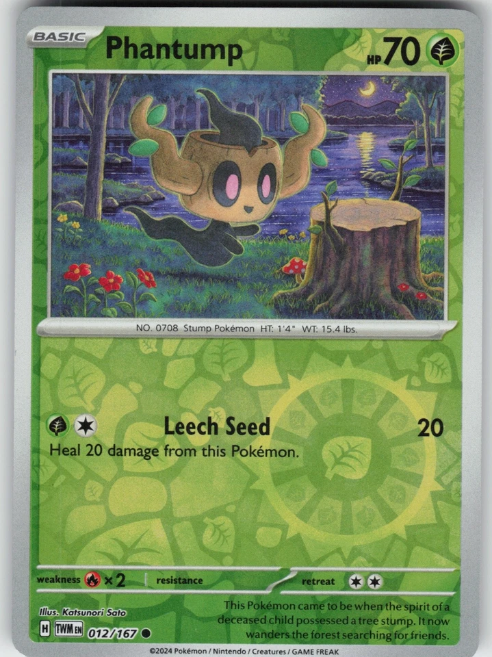 Reverse Holo Phantump 012/167 Common SV06: Twilight Masquerade NM - Image 1 of 1