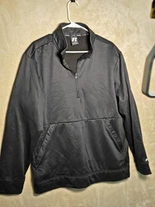 Russell Athletic Dri-Power 360 1/4 Zip Pullover Sweatshirt Blk XL Fleece Lnd 150 - Picture 1 of 5