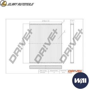 FILTER INNENRAUMLUFT DP1110.12.0055 FÜR OPEL COMBO/Box/Body/MPV/Tour CORSA/Van - Picture 1 of 8