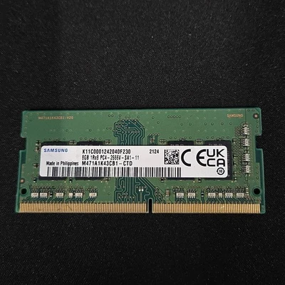 RAM portátil SAMSUNG 8GB 1RX8 PC4-2666V-SA1-11-M471A1K43CB1-CTD- Foto 1 de 4