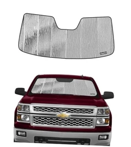 Windshield Sun Shade for Chevy 14-18 1500/15-19 2500 with LDW silver - Picture 1 of 7
