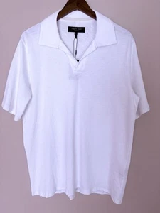 Camisa Polo Sin Botones JOHNNY SLUB Blanca Rag & Bone Talla L Algodón - Imagen 1 de 9