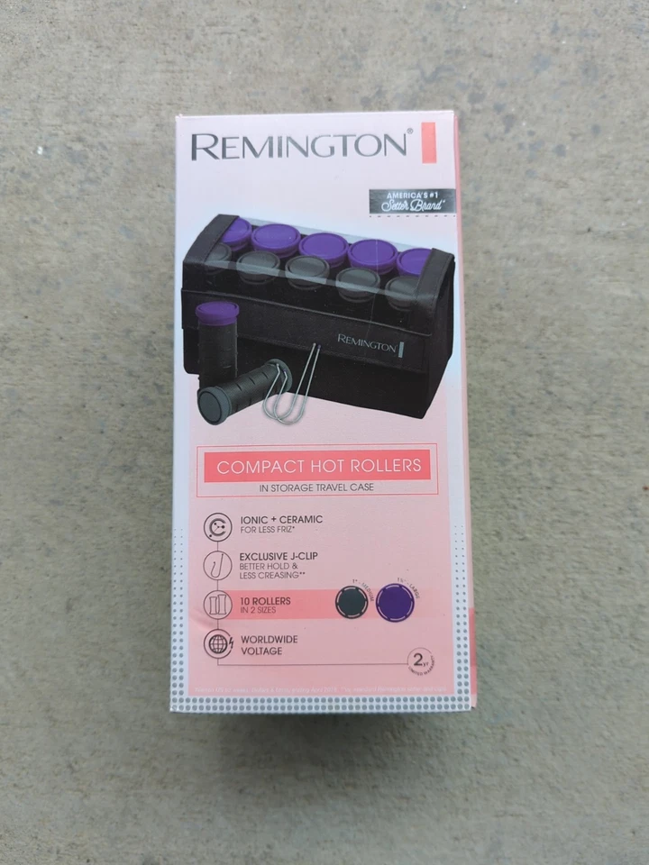 Remington Travel Size Professional 1.25 Compact Ceramic Hot Hair Rollers 10 Pcs