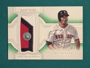 2020 Topps Definitive Collection Rafael Devers Jumbo Patch Relic /15 Red Sox  - Picture 1 of 2