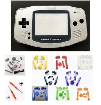 GBA Nintendo Game Boy Advance SILVER Replacement Housing SHELL Screen BUTTONS! - Image 1 of 2