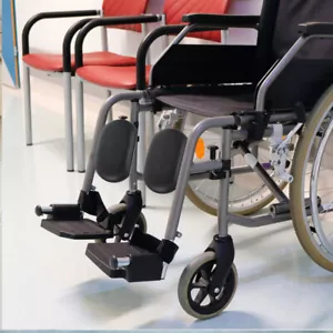2 Pcs Universal Wheelchair Leg Rest Replacement The Footrest In - Picture 1 of 12