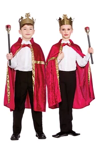 Deluxe King oder Queen Robe Jungen Mädchen Kostüm Accessoire Alter 5-10 - Bild 1 von 4