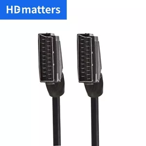 RGB Scart Cable 21-PIN Male to Male Data Link Cord forVideo Converter Samsung TV - Picture 1 of 7