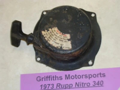 1973 RUPP NITRO 340 fan 400? engine start starter rope handle recoil rewind pull - Image 1 of 4
