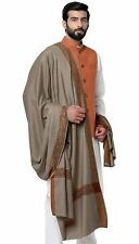Men's Woven Border Woollen Lohi Shawl Stole Scarves Shawl Extra Soft and Warm