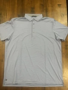 Greyson Shirt Mens XXL Blue Striped Golf Preppy Polo NWOT Wolf - Picture 1 of 4