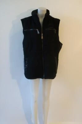 Mens Coogi Black Thick Vest W/Faux Leather Piping 2X - Image 1 of 4