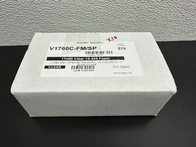Scientific Specialties REF V1760C-FM/SP Glass Vials W/Cap Vial 17X60MM 2DR PK36 - Image 1 of 4