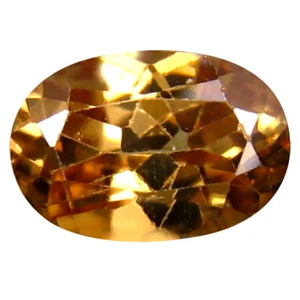 Increíble piedra preciosa de circón amarillo pardusco sin calefacción de corte ovalado (8 x 6 mm) de 1,78 quilates - Imagen 1 de 1