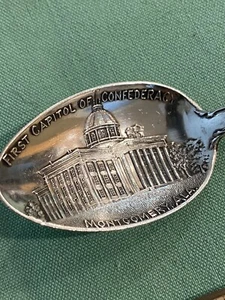 First Capitol of the Confederacy Montgomery Alabama Sterling Spoon (S74) - Picture 1 of 12
