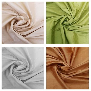 100% Silk Premium Quality Indian Dupion Dress Bridal Curtain Dupioni Fabric - Picture 1 of 16