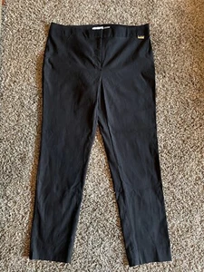 Womens Calvin Klein Straight Cropped pants size 12 In Black - Picture 1 of 5