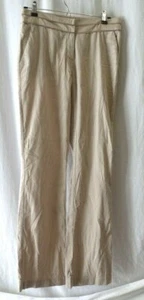 Vertigo Paris Beige Taupe Striped Cotton Slacks Women's Size 4 EUC - Picture 1 of 2