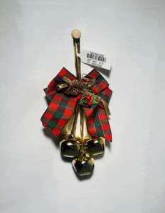 Vintage BOTIQUE WEIHNACHTSBAUM ORNAMENT 7" - Drei Klingeln mit Schleife - NEU - Bild 1 von 5