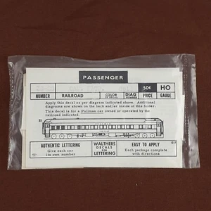 Walthers HO Scale 30-80 Canadian National Passenger Car Gold Decals NOS - Picture 1 of 6
