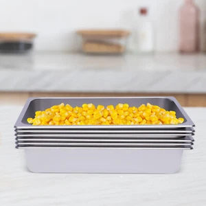 6 CONFEZIONI Vassoio Commerciale Full Size 4" Profondità Vapore Tavolo Vapore Acciaio Inox - Foto 1 di 14