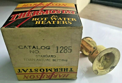HARRISON 3121285 195 THERMOSTAT NOS 1937 38 39 40 41 42 46 47 48 FORD MERCURY - Image 1 of 4