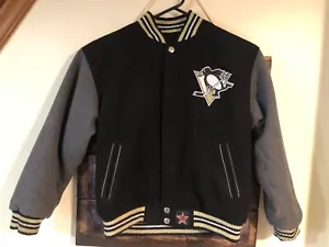 Pittsburgh Penguins JH Designs Youth Medium Bomber Jacket Embroidered - Picture 1 of 7