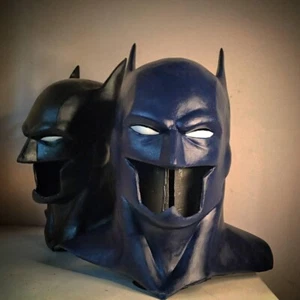 Batman Mask Animated Movies Latex Cowl  Cosplay Costume Prop Adult Size - Picture 1 of 8