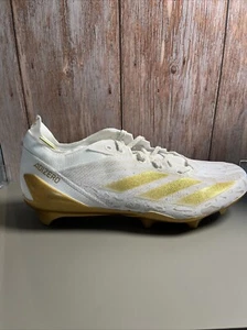 Scarpe da calcio Adidas IE4416 adizero Electric Speed uomo 10,5 oro bianco nuove - Foto 1 di 8