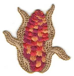 2" Thanksgiving Maize Fall Harvest Tri Colored Corn Embroidered Patch - Picture 1 of 1