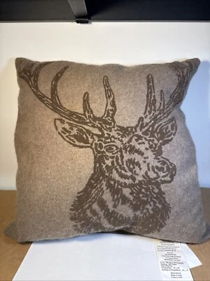 Pillow Decorative Stag Deer Cabin 16x16” Brown Stratford Home - Image 1 of 2