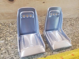 3D Printed RC CAR 1/10 Hot Rod Bomber Bucket Racing Seats PLA Plastic - Picture 1 of 3