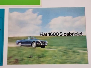 Vintage Fiat Folletos 1600 S Cabriolet 1964-66 Fiat 1300-1500 Familiar Sales - Imagen 1 de 17