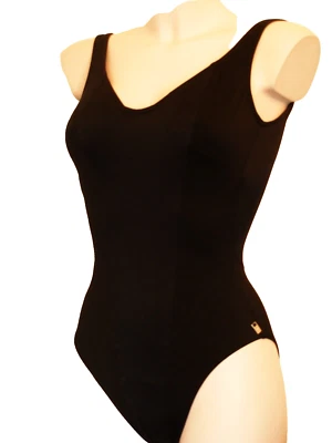 Freya SWIM Footprints 9279BK Gr.75D UK34D mit Bügel Schwarz samtiges Badeanzug  - Bild 1 von 4