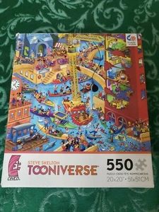 "ALL DOGS MUST BE ON A LEASH" Tooniverse 550 Pc  Puzzle ALL COMPLETE  - Picture 1 of 4