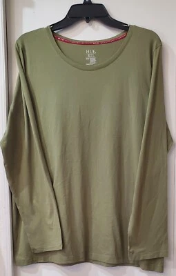 Top pijama de mujer Hue manga larga cuello redondo verde talla X-grande Foto 1 de 4