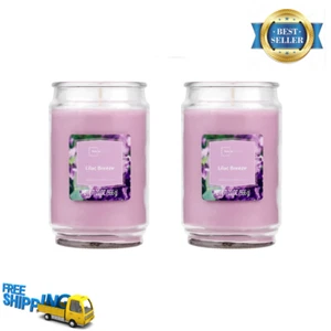 Lilac Breeze Scented Large Glass Candle Jar, Single-Wick, Blended Wax, 20 oz 2pk - Picture 1 of 12