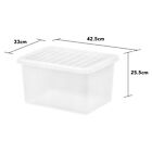 25 Litres Crystal Clear Plastic Storage Boxes & Lids Stackable Containers Home 