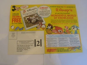 DISNEY WORLD OF KNOWLEDGE - Advert flyer from UK Comic - Imagen 1 de 1