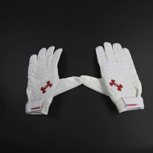 Under Armour Gloves - Lineman Men's White/Red New with Tags - Picture 1 of 4