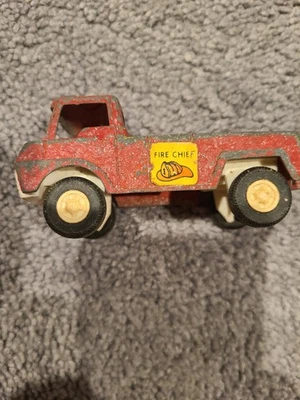 Camioneta pickup vintage 1969 Tootsietoy Red Fire Chief Die Cast/plástico ~ Hecha en Estados Unidos 🔥 Foto 1 de 4