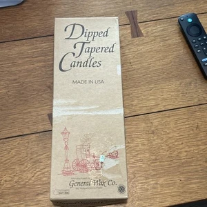 General Wax Co. Hand Dipped Taper Candles Box Of 12 Black 11.5 Inches USA - Picture 1 of 2