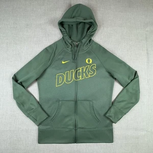 Oregon Ducks Hoodie Sweatshirt Womens Large Green NCAA Football Nike Therma Fit - Picture 1 of 15