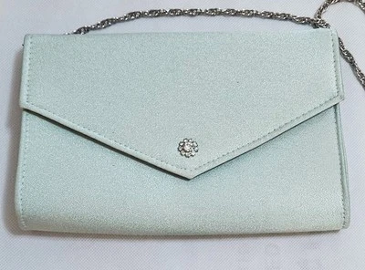 Bolso sin asas de noche con detalle de estrás correa de cadena fiesta boda Foto 1 de 4