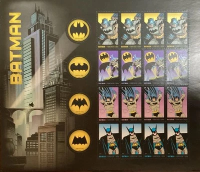 US SCOTT 4928 - 4935 SHEET (PANE) OF 16 BATMAN FOREVER STAMPS MNH 4935B - Image 1 of 4