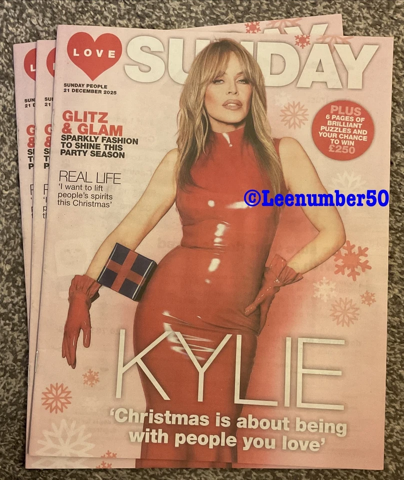 New listingLove Sunday Kylie Minogue Newspaper Supplement 21/12/25 New
