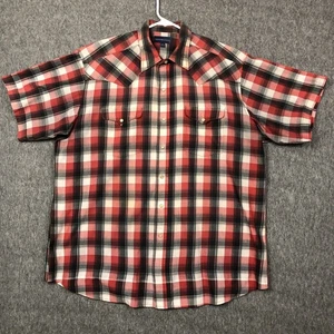 Camisa ajustada Panhandle para hombre XL/17,5 perla a presión occidental de colección vaquero roja negra S/SLV - Imagen 1 de 8