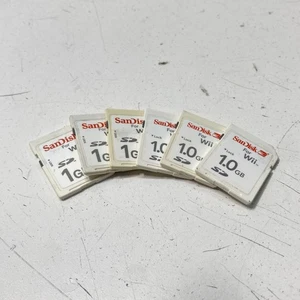 Set of 6 SanDisk 1GB SD Cards For Nintendo Wii Bundle - Picture 1 of 6